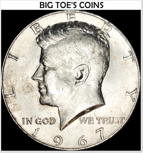 1967 KENNEDY HALF DOLLAR, 40 % SILVER, BEAUTIFUL RARE  COIN, FAST SHIPPING