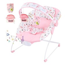 Baby Bouncer, Portable Baby Bouncer Seat with Music for Infant,0-6M... Fast Ship