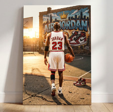 Quadro Pop Art/Graffiti NBA Michael Jordan, Chicago Bulls, vetro acrilico, tela