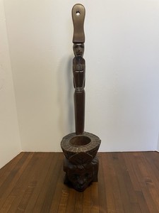 Vtg 21" Hand-Carved Wood Tribal Ladle Offering Spoon Igorot Philippines Folk Art