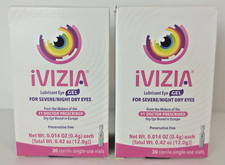 2 Boxes Ivizia Lubricant Eye Gel Severe Dry Eyes, 30 Single-Use Vials EXP 2028