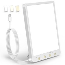 Light Therapy Lamp - 10000 Lux Light, 3 7.8 x 5.2 x 9.32 Inch, White
