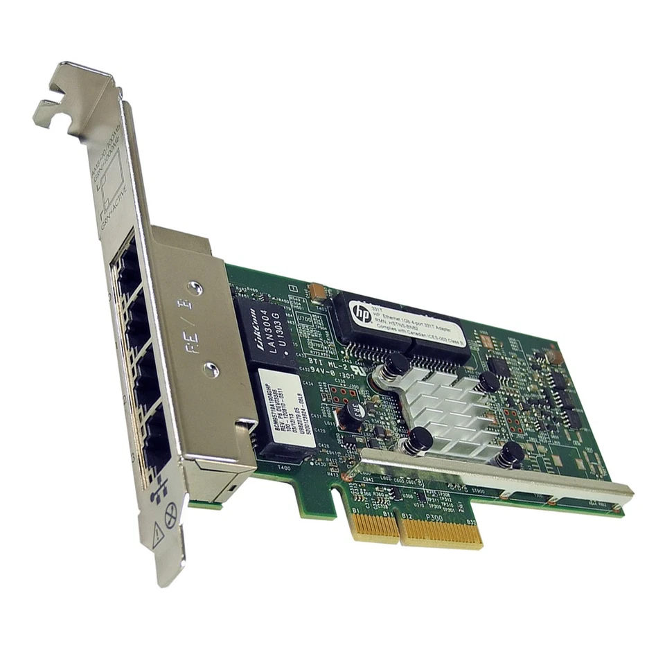 HP 331T Quad Port PCIe Gigabit Server Adapter P/N 649871-001 647592-001 - Bild 2 von 3