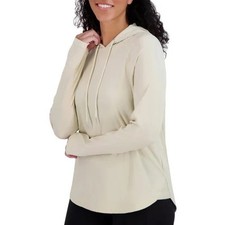 SAGE Women's Lightweight Hoodie - Extra SOFT Color TAN Size X-LARGE