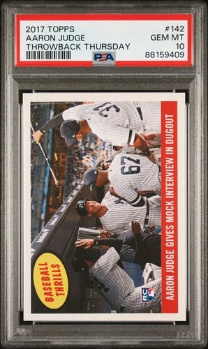 2017 Topps Throwback Thursday #TBT Online Exclusive Aaron Judge #142 PSA 10🔥