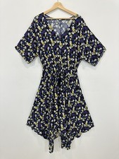 Avella Maxi Dress Women AU 16 Multicoloured Floral Shirred Elastic Waist NEW