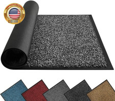 Front Door Mat, Dirt Trapper Welcome Mat for Outdoor Indoor, Non-Slip Waterproof