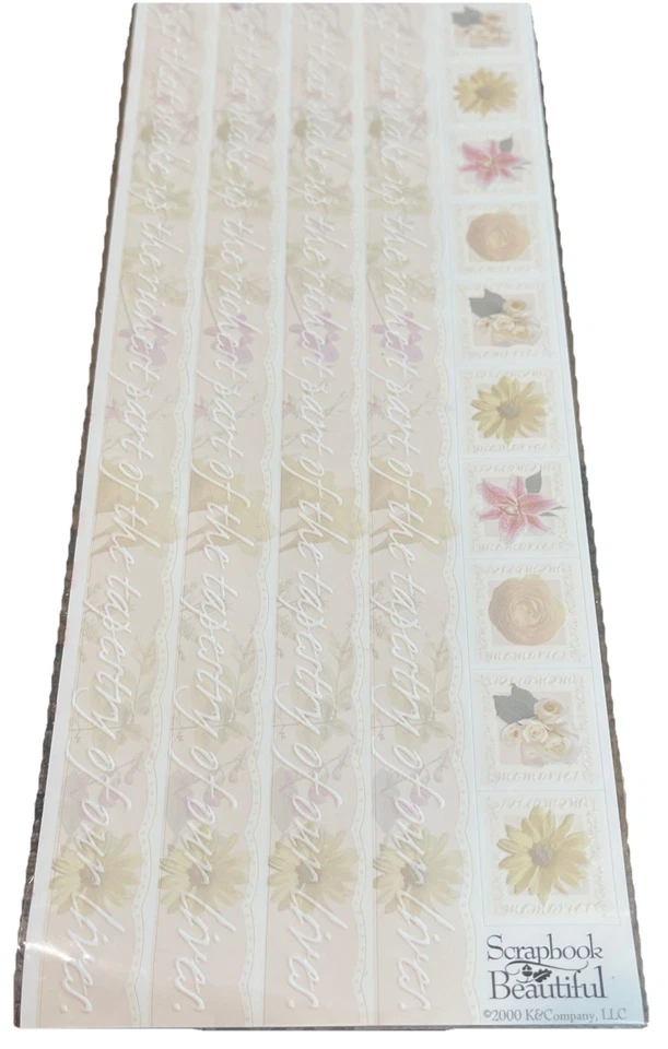Large K & COMPANY SCRAPBOOK BEAUTIFUL THE LITTLE THINGS  12" ADHESIVE BORDERS - Image 3 of 4