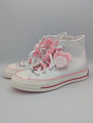 Converse Chuck Taylor All Star Shoes Womens 6.5 White Pink High Top A14798C