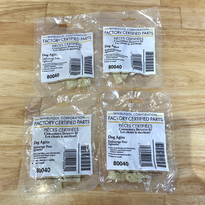 OEM Whirlpool Dogs Agit 80040 - 4 Pk - Lot of 4 New - Factory Certified Parts
