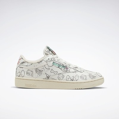 Reebok Tom Jerry X Club C 85 Mu Sketch Chalk White - (FX4011) Size 10.5