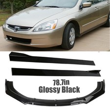 Front Bumper Lip Splitter Spoiler Gloss Black For Honda Accord 1998-2007 Side