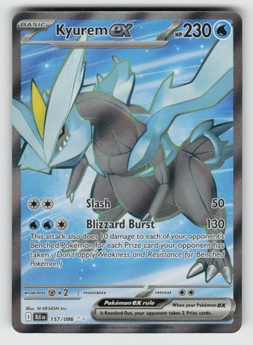 Kyurem ex 157/086 Ultra Rare Black Bolt Near Mint