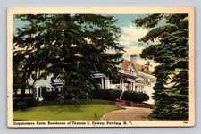 Dapplemere Farm Residence of Thomas E. Dewey Pawling NY Postcard 1952