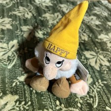 DISNEY SNOW WHITE HAPPY DWARF STUFFED PLUSH BEAN BAG TOY BRAND NEW W/ TAGS 