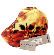 Image of PALM ANGELS PALMS ON FIRE ADJUSTABLE STRAPBACK CAP HAT AUTHENTIC NWT $255