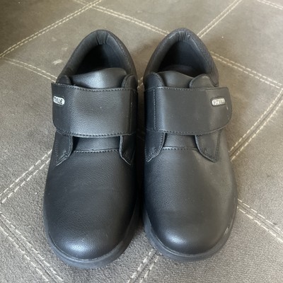 Men 11 W Leather Shoes Walking for Elder Orthopedic Swollen Feet Non-Slip Arch