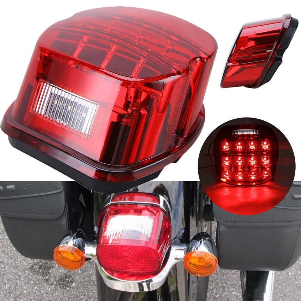 Luz trasera indicador freno para Harley Touring Road King Wide Glide Softail LED Foto 2 de 4