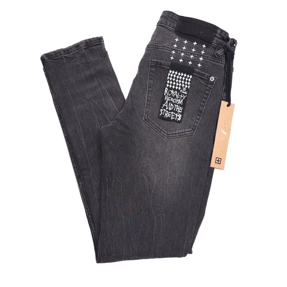 $240 Ksubi Van Winkle Chamber Black Zipped Skinny Jeans Mens Size