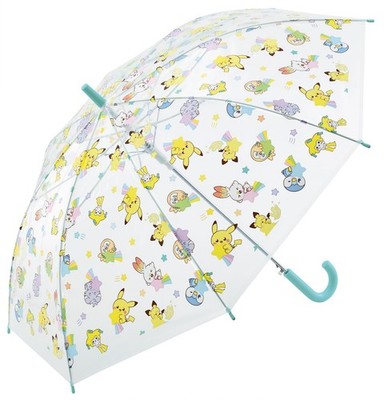 Skater Children's Vinyl Umbrella, 55cm, Pokemon, 125-135cm, One-Touch Jump Style