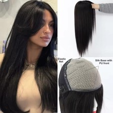 6x6" Silk Base Wig Human Hair Breathable Silk Top Full Lace Wigs Natural Scalp