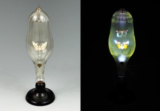 A WORKING CROOKES BUTTERFLY TUBE CIRCA 1910 (GEISSLER TUBE X RAY TUBE)
