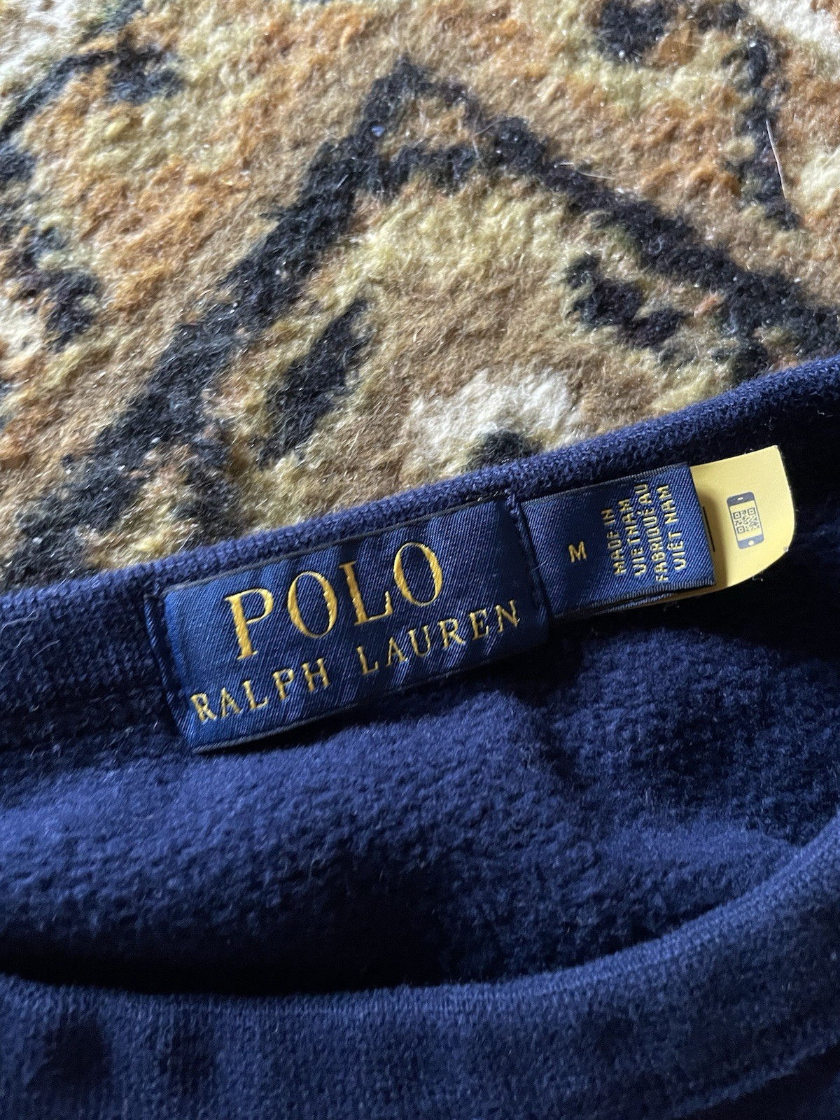 Polo Ralph Lauren Felpa М Uomo Big Pony Pullover Crew Fleece Maglione Navy
