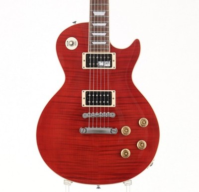 Edwards E-LP-SD See Trough Red Used Maple Top Mahogany Back Body w/Soft Case