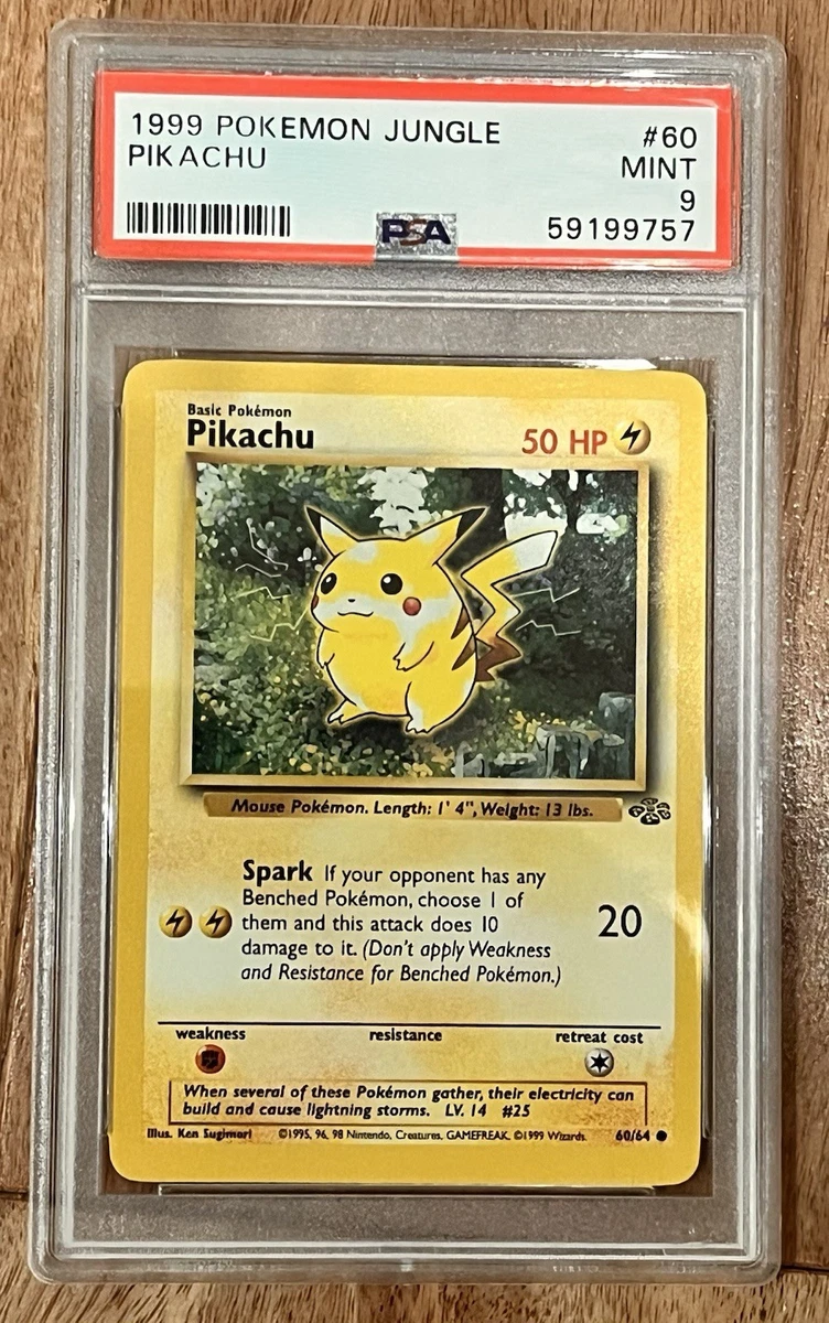 Pikachu Pokémon TCG Grade 9 Jungle Individual Collectible Card