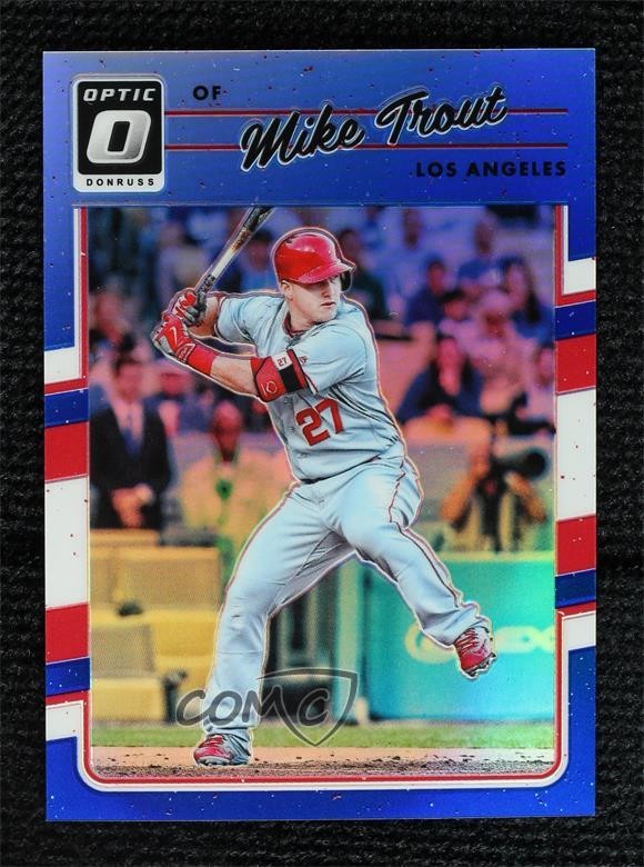 2017 Panini Donruss Optic Blue Prizm /149 Mike Trout #107