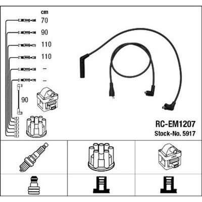 NGK Zündkabelsatz für Mitsubishi Cordia L Lancer Sapporo Starion