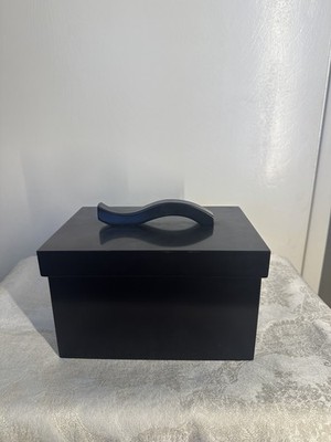 Vintage Black Lacquer Lacquerware Decorative Box - 1980s Post Modern by Pier 1