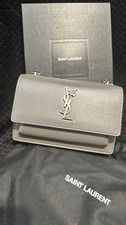 YSL mini Sunset Bag Grey Leather