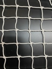40' x 10' WHITE SQUARE MESH SOCCER IMPACT NET 4"  36 VOLLEYBALL BASKETBALL
