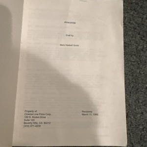 ANACONDA original script Rare htf 1996