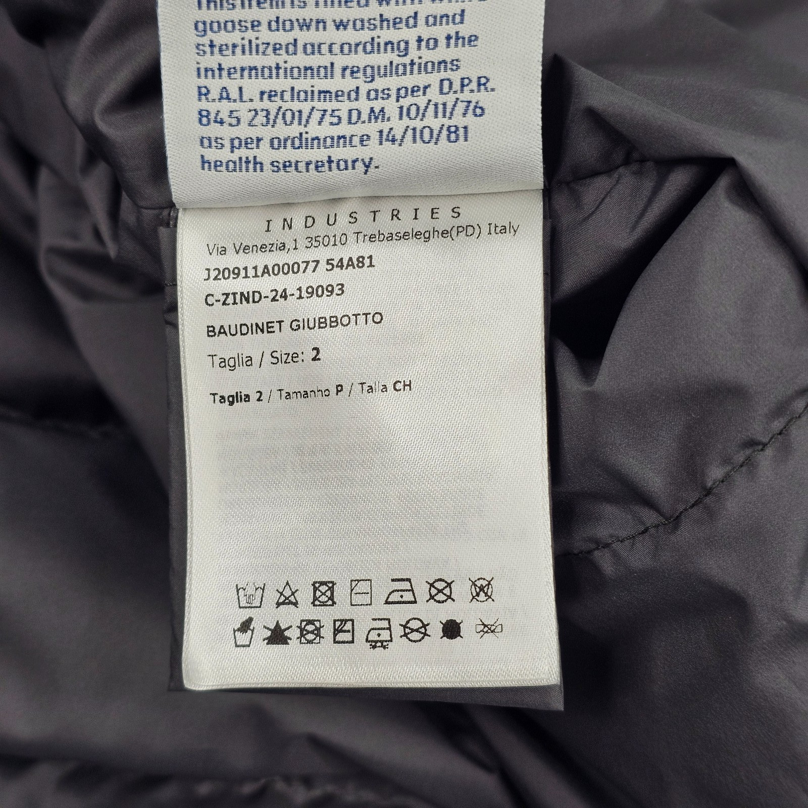 Moncler Baudinet Mens Grey Down Padded Quilted Jacket Size 2 NWT thumbnail 9