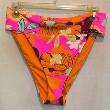AA-493 Aerie NWT PLUS SIZE XXL High Cut Cheeky Colorful Floral Bikini Bottoms