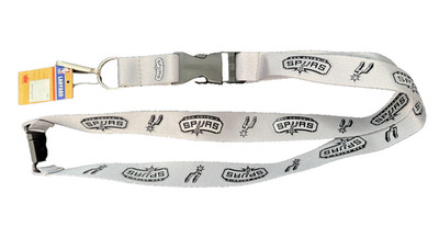 San Antonio Spurs Logo NBA Lanyard w Detachable Key Chain Gray
