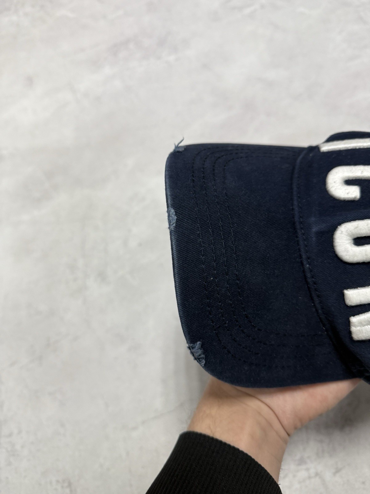 Dsquared2 Icon Distressed Cap Spell Out Baseball image 2