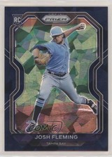 2021 Panini Prizm Tier II Navy Blue Cracked Ice 5/25 Josh Fleming #108 v3i