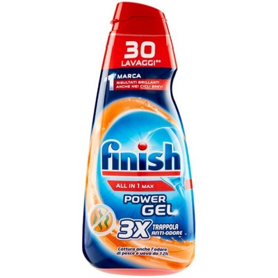 Power Gel Lavastoviglie Tutto in 1 Max Odore Geschirrspülmittel 600ml - Finish