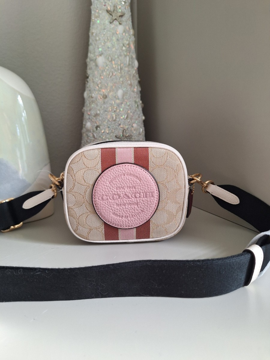 NWT Coach Mini Dempsey Camera Bag In Signature Jacquard With