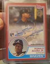 Ronald Acuna Jr. 2018 Topps 1983 Red RC Rookie Auto Autograph 6/25