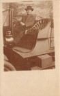 RPPC,  MAN In STUDIO PROP AUTOMOBILE~CAR  1909 Karbo Portrait Photo Postcard — photo 1