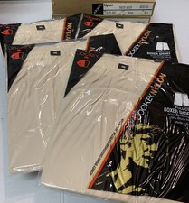 Vintage Jockey Mens Sz 36 Boxer Shorts Lot Of 4 Beige Nylon Tricot Underwear NOS