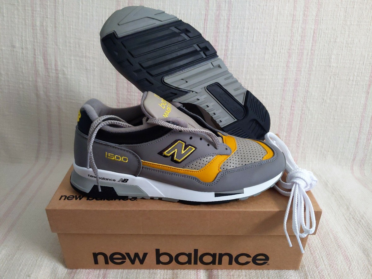 Size 9.5 - New Balance 1500 Made in England Grey Yellow for Size 9.5 - New Balance 1500 Made in England Grey Yellow for