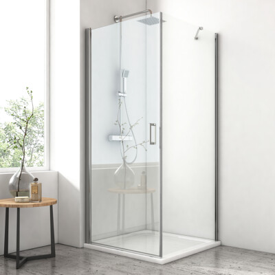 EMKE Duschkabine 80x90 90x90 80x80 Duschabtrennung Schwingtür Seitenwand NANO