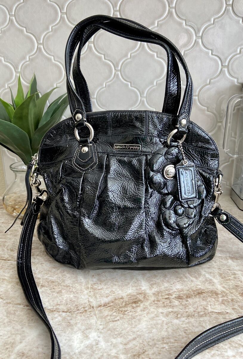 🖤 COACH POPPY BLACK PATENT LEATHER CROSSBODY-STYLE 16491 🖤 COACH POPPY BLACK PATENT LEATHER CROSSBODY-STYLE 16491