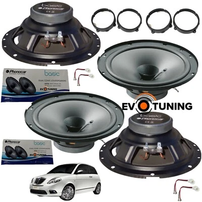 PHONOCAR EVOTUNING Kit 4 Casse Altoparlanti Ant+Post BiCono Phonocar per Lancia Ypsilon 843 2003-11