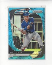 2020 Panini Prizm Prizms Carolina Blue #232 Nick Solak RC Rookie Rangers